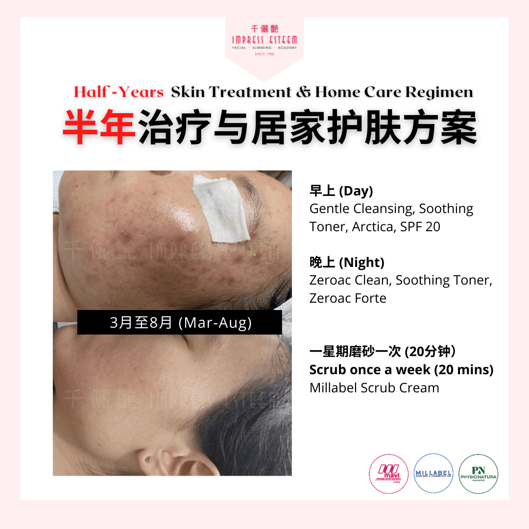 Half-Year Skin Treatment and Home Regimen 半年治疗与居家护理方案